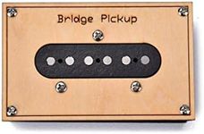 Alnicov Alnico V Guitar Pickup Single Coil Bridge Position with Wooden Box, Springs and Mounting Screws for Electric Guitars - Black (Excellent Sounds)