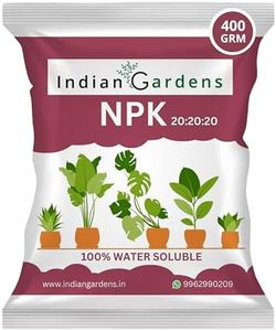 Indian Gardens - NPK 20:20:20 Fertilizer for all Garden Plants | Water Soluable | Plant Growth Booster | Plant Food | 400 Grams