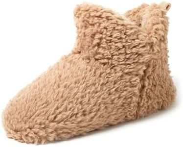 Dearfoams Women's Chelsea Sherpa Bootie Slipper, Latte, Large
