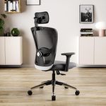 Green Soul Jupiter Superb | Office Chair | Smart Multi-Tilt Lock Mechanism | Ergonomic Chair for Home & Office |Mesh Fabric| High Back (Black & Grey)|3 Years Warranty