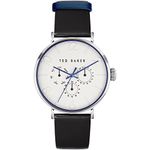 Ted Baker Leather Tb Timeless Collection Men's Analog White Dial Coloured Quartz Watch, Round Dial With 41 Case Width - Bkppgf2069I