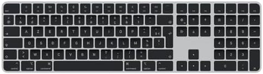 Apple Magic Keyboard avec Touch ID et pavé numérique : Bluetooth, Rechargeable. Compatible avec Les Ordinateurs Mac dotés d’Une Puce Apple ; Français, Touches Noires