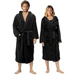 HOMELEVEL Flannel Oversize Bathrobe Unisex for Women and Men Dressing Gown Sauna Dressing Gown Travel Dressing Gown Cosy Soft Sauna Dressing Gown