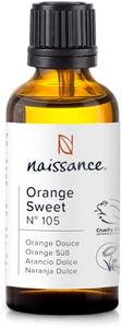 Naissance Sweet Orange Essential Oil (no. 105) 50ml - Pure, Natural, Cold Pressed, Cruelty Free, Vegan and Undiluted - for Aromatherapy & Diffusers