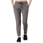 Enamor Women's Relaxed Fit Track Pants (E068_Castle Rock_L)