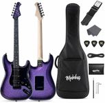 Mojolnir M30 Beginner Electric Guitar Kit, HSS Ceramic Pickups, 11 Tones, MojoTrick System, 2-Year Warranty, Premium Engineered Ebony Fretboard, Padded Gig Bag,Galaxy Purple Gradient