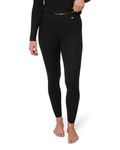 DANISH ENDURANCE Merino Wool Thermal Leggings 180g/m² Midweight, for Winter Sports, Warm Base Layer Tights, Black, M