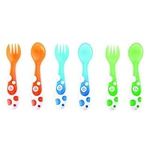 Munchkin Multi-Coloured Forks and Spoons Set of 6, Multi-coloured, (Pack of 6)