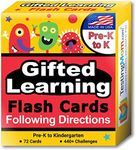 TestingMom.com Gifted Learning Flash Cards – Following Directions for Pre-K – Kindergarten – Educational Practice for CogAT Test, Iowa Test (ITBS), OLSAT Test, NYC Gifted and Talented, WPPSI, AABL