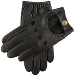 Dents Men's Delta Classic Leather Driving Gloves, Black, Medium