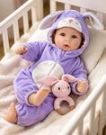 UOFTKIZ Real Life Baby Dolls - 17" Lifelike Baby Dolls, Soft Baby Doll with Open Eyes, Gifts for 3+ Years