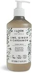 I Love Naturals Lime, Ginger & Cardamon Hand Wash, Natural Oils Of Cardamon, Ginger & Sage, Gently Removes Impurities, Refreshing & Cleansing Formula, 100% Recycled Bottle & Vegan-Friendly - 500ml