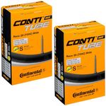 Continental Race 28 700 x 25-32c Bike Inner Tubes with Presta 60mm Valve (Pair),Black