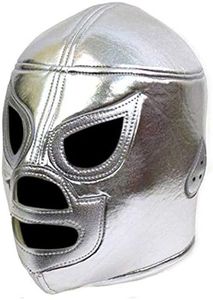 Del Mex Lycra Lucha Libre Adult Luchador Mexican Wrestling Mask Costume (El Santo)