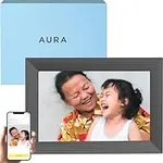 Aura Carver 10.1" WiFi Digital Picture Frame | The Best Digital Frame for Gifting | Send Photos from Your Phone | Quick, Easy Setup in Aura App | Free Unlimited Storage | (Gravel)