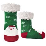 Fuzzy Socks Kids Winter Warm Slipper Socks Toddler Cute Christmas Thick Thermal Socks Baby Girls Boys (Santa Claus, 6-10 Years)