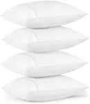 Bedsure Pillows Queen Size Set of 4, Hotel Pillows Queen Size 4 Pack, Fluffy Bed Pillows for Sleeping with Breathable Cover Soft & Supportive Pillows for Side, Back or Stomach Sleepers