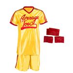 Joe's Yellow Sports Dodgeball Jersey and Shorts with Handband and Wristbands Adult Average Gym Halloween Costume Sets (Small)