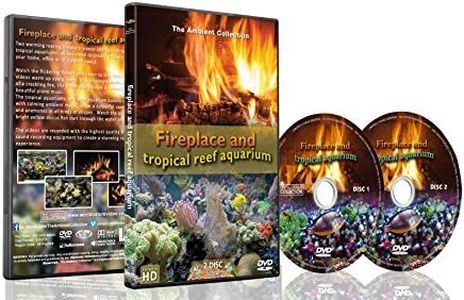 Fuego y pescado - 2 DVD Conjunto - Chimenea y Acuario de arrecife tropical 2016 con sonidos de tanques de peces o música