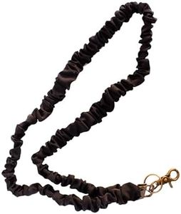 ANDI Neck Lanyard For Women - Scrunchie Cute Lanyard for Keys, Id Card Holder, Wallet - Aesthetic Long Lanyard (Black Luxe)