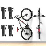 HAVEDAWN 4 Pack Bike Rack Garage Wall Mount, Swivel Bike Rack, Swing 90 Degrees, Vertical Bike Hanger Hook for Indoor, Bicycle Storage Rack, Space Saving Bike Holder