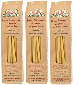 Rustichella d'Abruzzo Fettuccine (Pack of 3), 500g Each - Egg-Free Wide Ribbon Pasta - Perfect for Sauces - Cooks in 11-13 Minutes - Traditional Italian Recipe