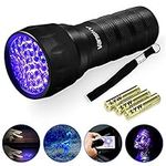 Vansky UV Torch 21 LEDs, UV Flashlight Black Light for Pet Urine Detection, Blacklight Detector for Dog Urine, Pet Stains, Bed Bug on Carpet/Rugs【3 x AAA Batteries Included】