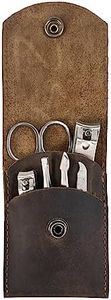 Hide & Drink, Leather Double Nail Clipper Case/Beauty & Personal Care/Travel Essentials, Handmade Includes 101 Year Warranty :: Bourbon Brown