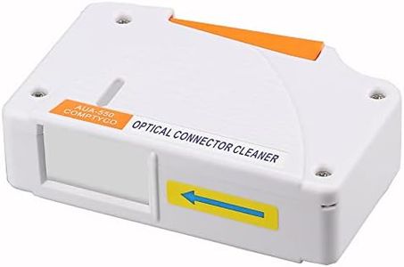 Fiber Optic Connector Cleaner,FTTH Fiber Optic Cleaning Box for 1.25mm/2.5mm, FC, SC, LC,MU,ST End Faces and Optical Connectors,Over 500 Times Anti Static Clean Swab(White)
