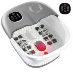 Medical king Foot Spa with Heat and Massage and Jets Includes A Remote Control A Pumice Stone Collapsible Foot Spa Massager with Heat and Massage Bubbles and Vibration