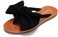 FISACE Womens Slip On Flip Flops Ring Toe Strappy Casual Summer Gladiator Flat Sandals