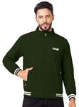 FTX Men Solid Full Sleeve Green Color Regular Fit Windcheater Casual Jacket