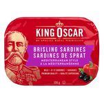 King Oscar, Wild-caught Brisling Sardines Mediterranean Style, 106 Grams