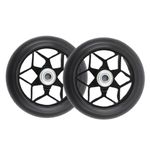 MaxEarn 2Pcs Scooter Replacement Wheels 110mm, Black Stunt Scooter Wheels with ABEC-9 Bearings, Hardness 88A Scooter Wheels for Stunt and Kick Scooters Apollo/Cox/Albott/Hudora/Fuzion