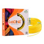 CabONE Lite 1.5 Sq mm Electrical Wire - 90m Blue Single Core CCA Copper Wire | Fire Retardant PVC Insulation for Domestic Wiring Yellow