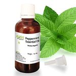 Allin Exporters Peppermint Essential Oil Natural Ideal for Aromatherapy & Aroma Diffusers Eliminate Foul Odours Therapeutic Grade for Skin (50 ML)