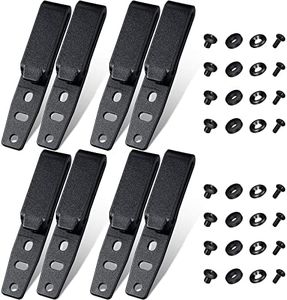 8 Pieces Holster Belt Clips Grip Hooks Holster Hardware with Screws Adjustable Molle Adapter with Mounting Hardware Holster Belt Clip for Outdoor Activity (4.13 x 0.24 Inch, Plastic)