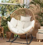 JAMFLY Egg Chair Outdoor Rocking Ch