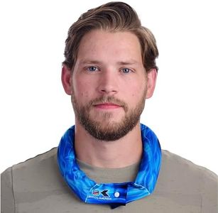 KOOLGATOR Cooling Neck Wrap - Blue & Red Flames Design