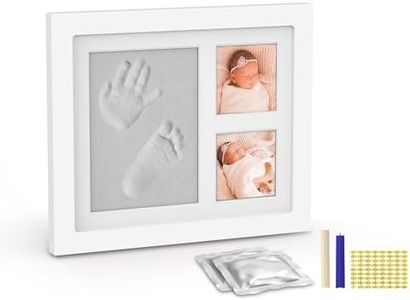 Coastin'’ - Baby Handprint and Footprint Clay Kit with Wooden Rolling Pin & Frame | Ideal Newborn Gift for New Moms | Includes Personalized Name Letters