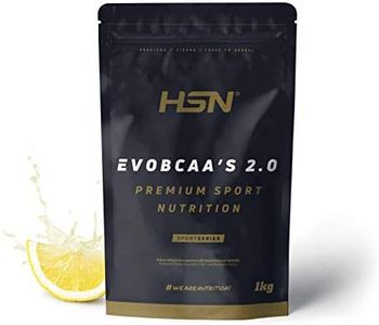 HSN BCAA con Glutamina Evobcaa's 2.0 | Sabor Limón 1 Kg = 91 Tomas por Envase de Aminoácidos Ramificados Ratio 12:1:1 (Leucina + Valina + Isoleucina) | No-GMO, Vegano, Sin Gluten