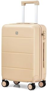 Hanke 24 Inch Luggage Hard Shell Suitcase Medium Luggage with Spinner Wheels Travel Suitcases for Women & Men TSA Approved Luggage Rolling Checked Luggage(Cuba Sand)