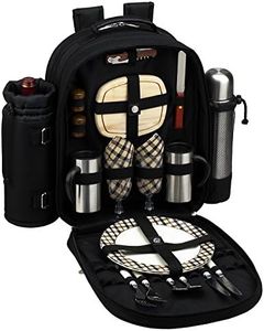 Picnic at Ascot Original Equipped 2 Person Picnic Backpack with Coffee Service, Cooler & Insulated Wine Holder - Designed & Assembled in The USA