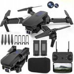 E88 Drone for Kids, Foldable Quadcopter with Interchangeable Camera System, Remote Control, Carrying Case and Extra Batteries