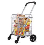 Jumbo Shopping Cart With Swivel Wheels