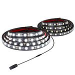 Xprite 60" Inch White LED Truck Bed Lights Strip Kit, Decoration Lighting Bar for Cargo Pickup Trucks Tonneau Cover Van SUV RV Boat, w/On|Off Switch - 2PCS