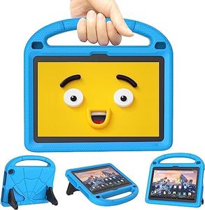 Fire HD 8 Tablet Case & HD 8 Plus Tablet Case for Kids (12/10th Gen, 2024/2022/2020 Release), Patamiyar Shockproof Handle Stand Case for Fire HD 8 -Blue