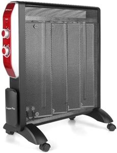 Orbegozo RMN 2050 - Radiador de mica, 2 potencias de calor, termostato regulable, sin fluido, protección contra sobrecalentamiento, recogecables, 2000 W, Color Rojo