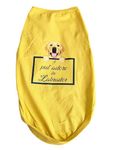 Thunder Tails Premium Cotton Dog T-Shirt | for Small, Medium, Large Dogs & Puppies | Yellow | 5XL | for Full-Grown Labrador