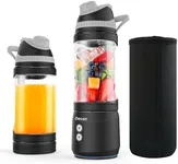 Portable Blender for Smoothies and Shakes with Insulated Sleeve, Anti-Jamming, 24oz USB-C Rechargeable, BPA-Free, Electric Protein Shaker Bottle with Travel Lid for Kitchen, Gym & Office.